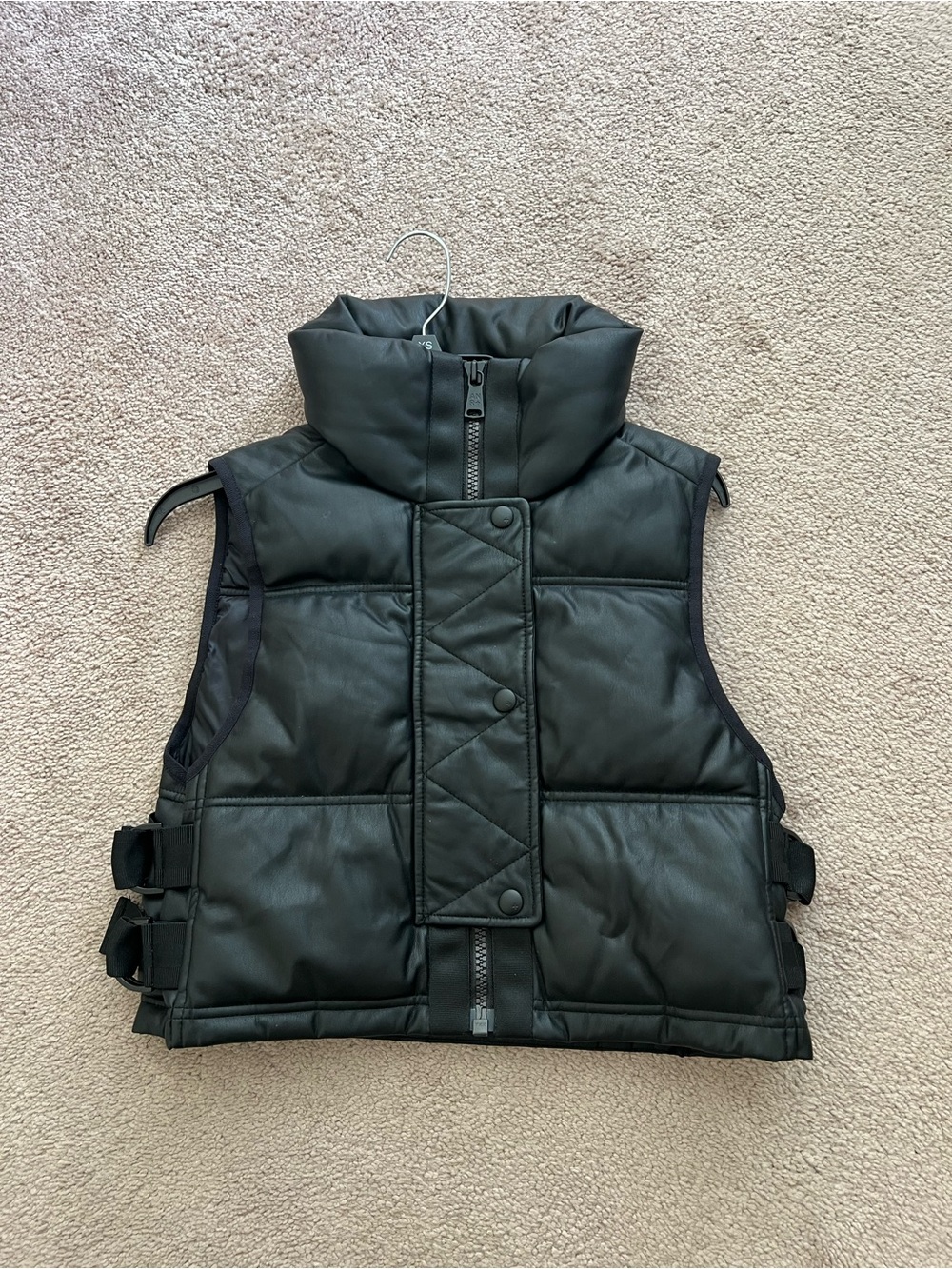 Alp n rock ladies cropped vest with High Collar